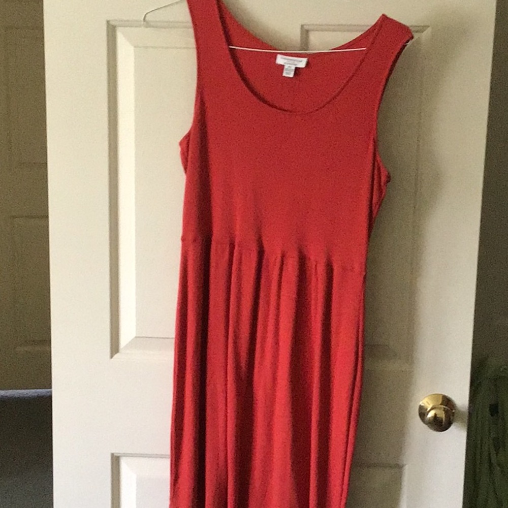 Charter club weekend red sleeveless dress sz PL